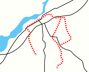 This image shows the proposed system in Ottawa. Lines would mostly follow right-of-ways of railways and hydro-corridors.